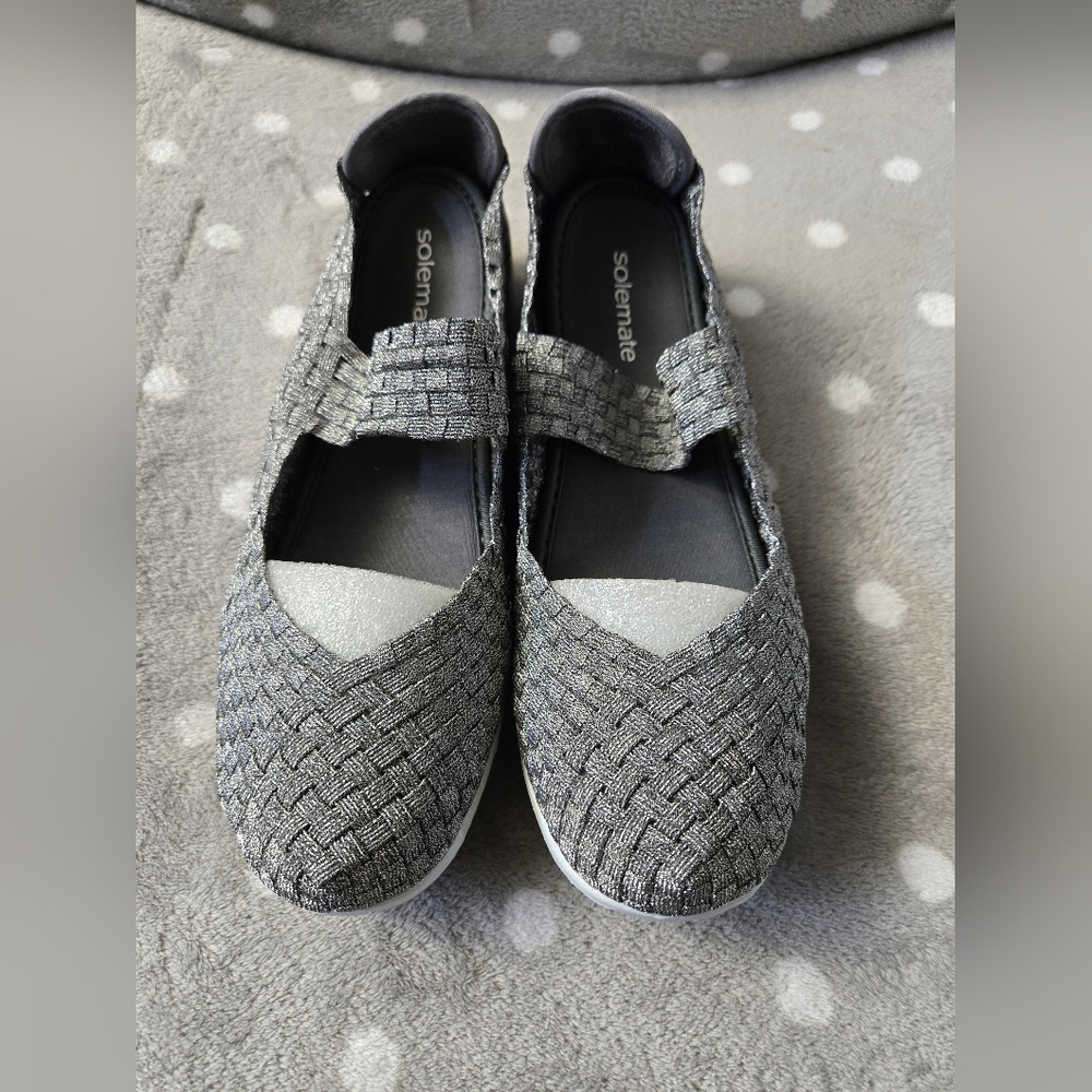 Brand New Solemate Silver Glitter Shoes